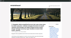 Desktop Screenshot of miraindrasari.blogstudent.mb.ipb.ac.id