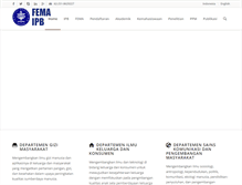 Tablet Screenshot of fema.ipb.ac.id