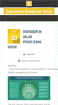 Mobile Screenshot of manhut.fahutan.ipb.ac.id
